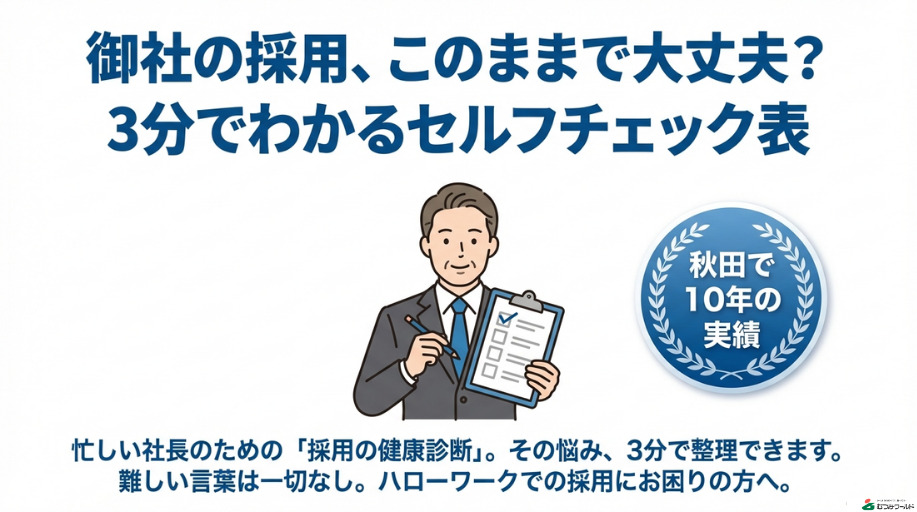 御社の採用、このままで大丈夫？3分でわかるセルフチェック表