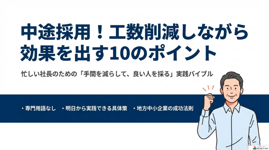 中途採用！工数削減しながら効果を出す10のポイント